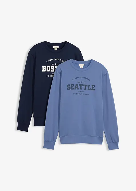 Felpa in puro cotone biologico (pacco da 2), bonprix