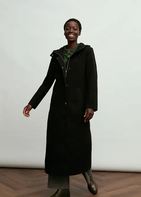 Cappotto lungo in simil lana, bonprix