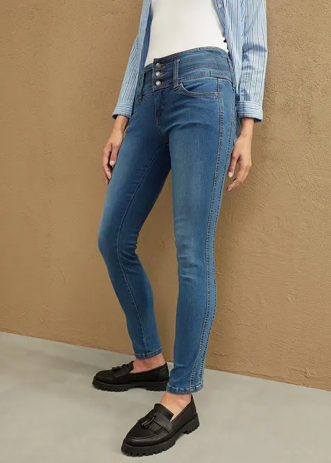 Jeans modellanti slim, vita alta, bonprix