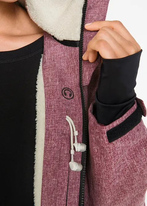 Giacca tecnica outdoor con pile teddy, impermeabile, bonprix