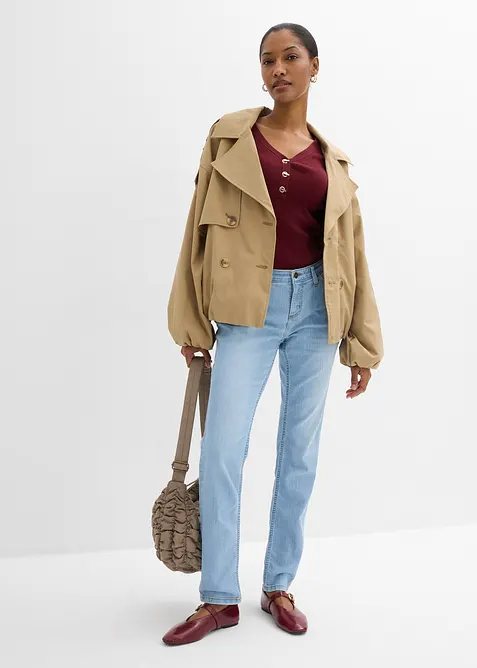 Jeans skinny elasticizzati, vita media, bonprix