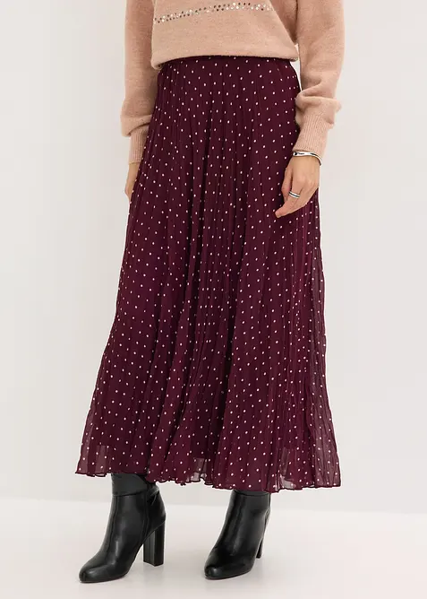 Gonna in chiffon con effetto stropicciato, bonprix