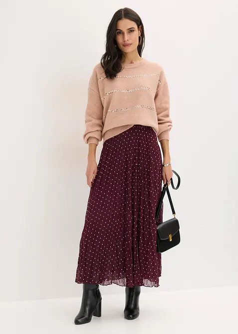 Gonna in chiffon con effetto stropicciato, bonprix