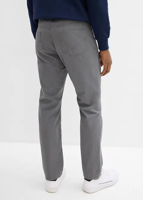 Pantaloni regular fit in twill di puro cotone, straight, bonprix