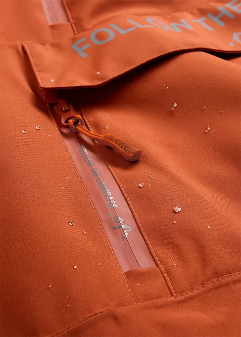 Giacca tecnica impermeabile da infilare con fodera in pile, bonprix