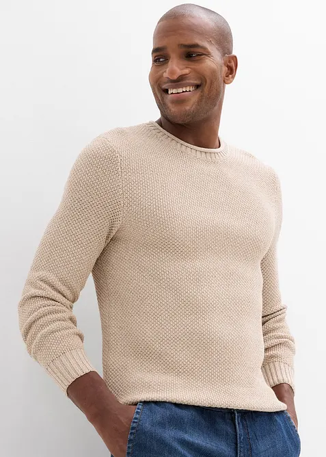 Maglione con cotone riciclato, bonprix