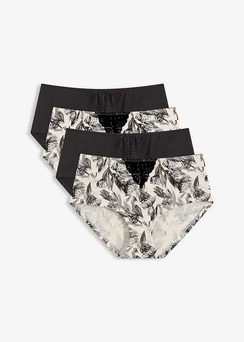 Culotte a vita alta (pacco da 4), bonprix