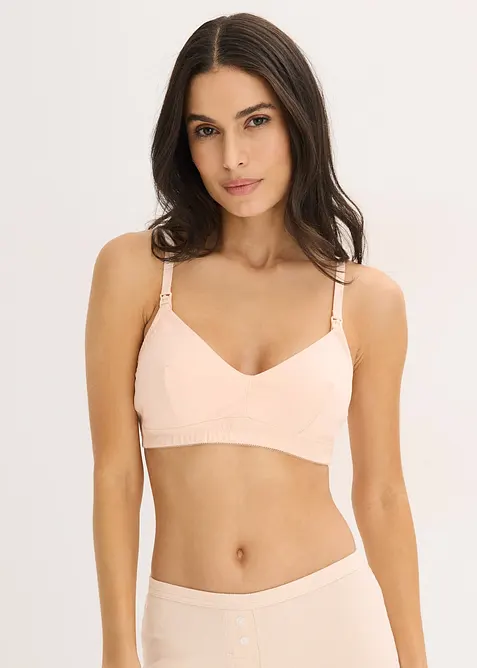 Reggiseno da allattamento senza ferretto con cotone biologico (pacco da 2), bonprix