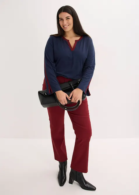 Maglia a maniche lunghe con spacchi, bonprix