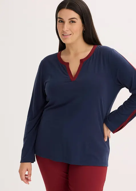 Maglia a maniche lunghe con spacchi, bonprix