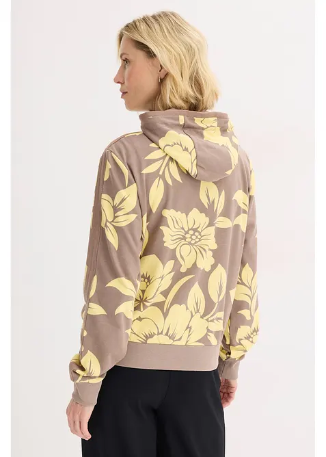 Felpa con zip e cotone, bonprix