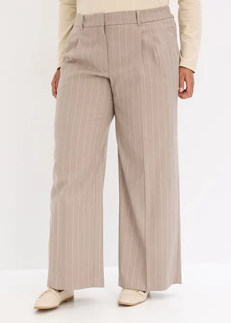 Pantaloni gessati a palazzo, bonprix