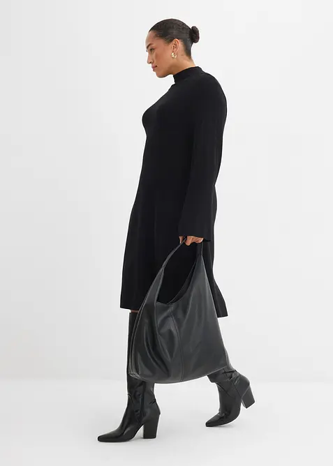 Abito svasato in maglia di misto viscosa, bonprix