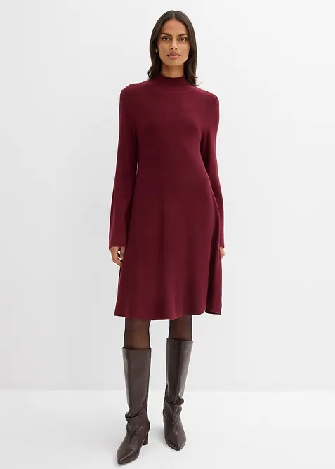 Abito svasato in maglia di misto viscosa, bonprix