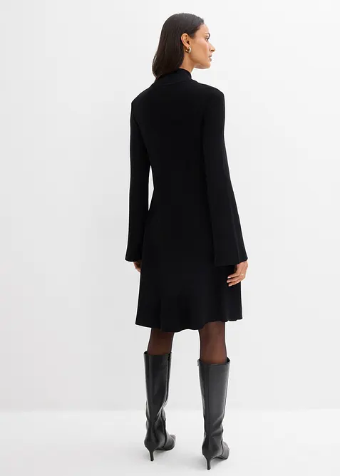 Abito svasato in maglia di misto viscosa, bonprix