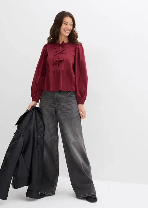 Blusa con fiocchetti, bonprix