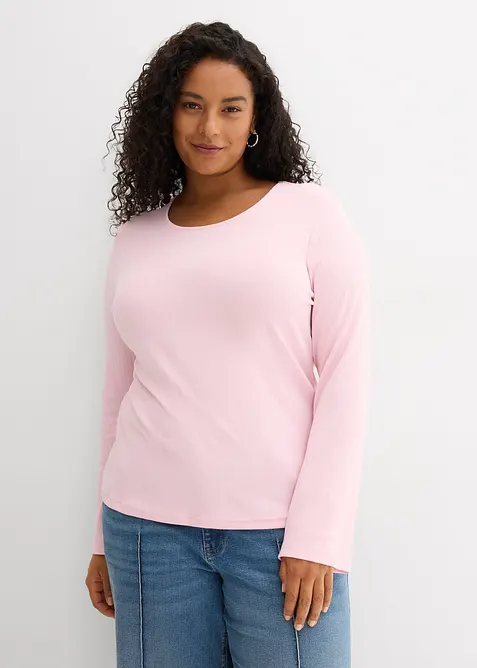 Maglia a maniche lunghe a costine, bonprix