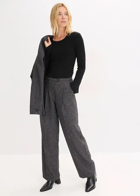 Maglia a maniche lunghe a costine, bonprix