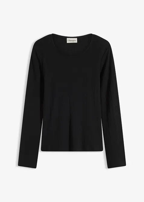 Maglia a maniche lunghe a costine, bonprix