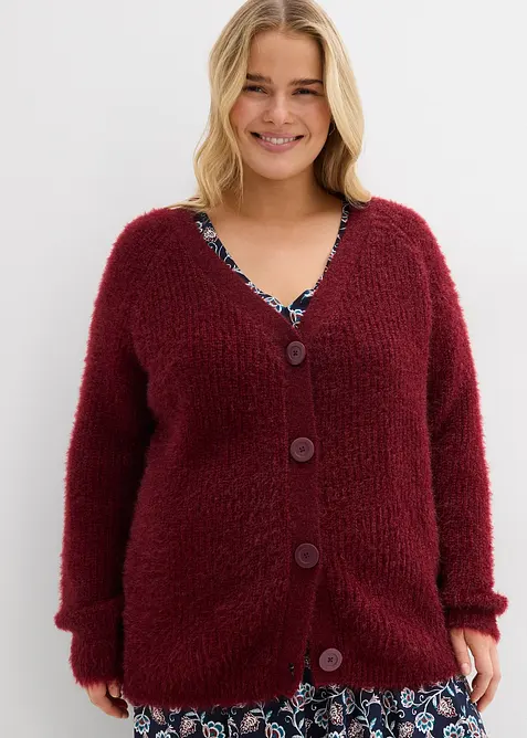 Cardigan a coste in filato grosso, bonprix