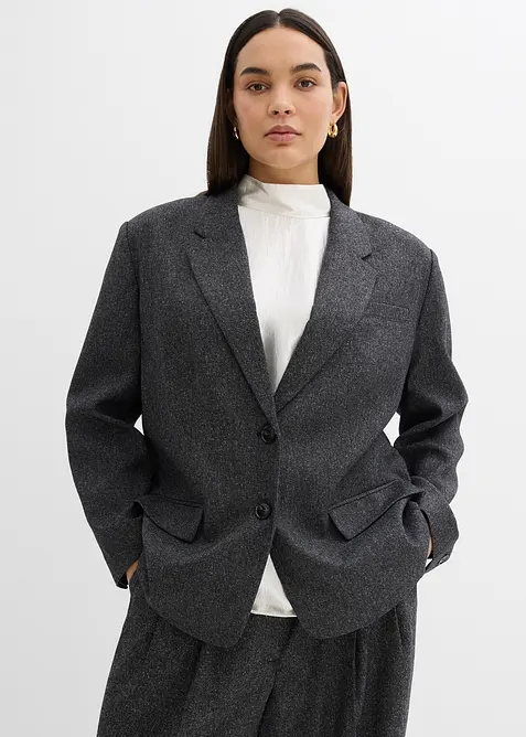 Blazer oversize in misto viscosa fine, bonprix