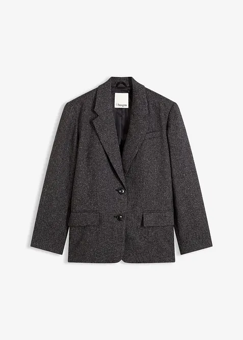 Blazer oversize in misto viscosa fine, bonprix