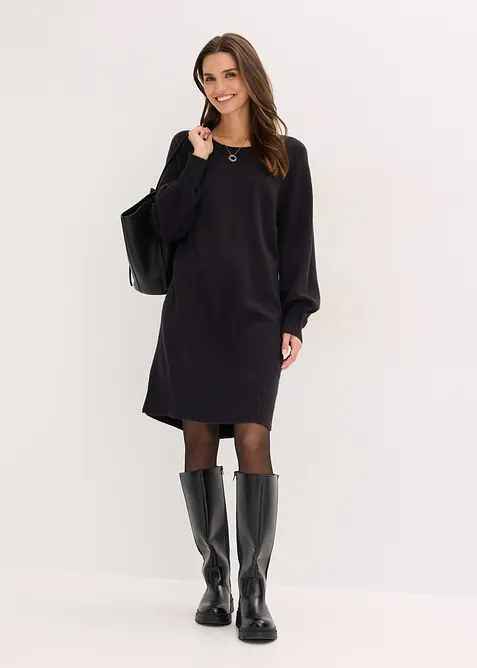 Abito corto in maglia, bonprix