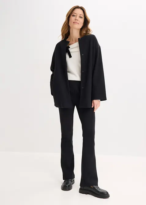 Pantaloni in jersey crinkle, bonprix