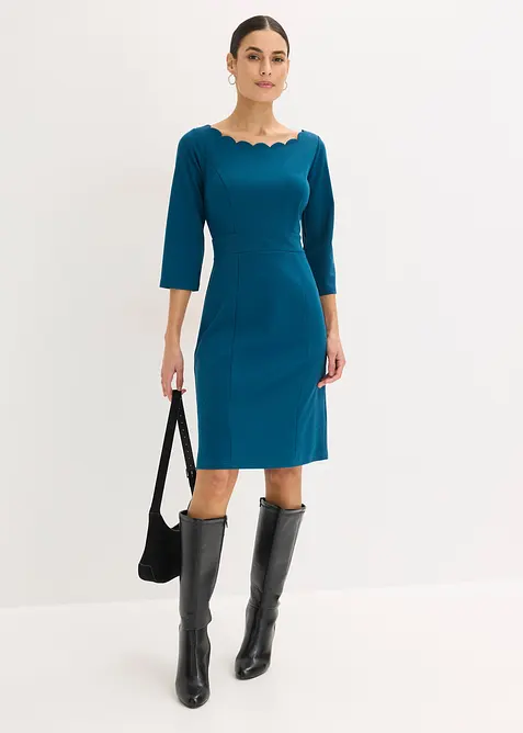 Abito a tubino in punto di Roma, bonprix