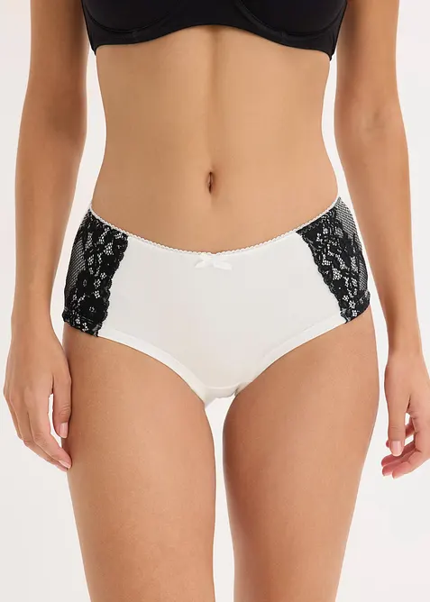 Culotte a vita alta con cotone biologico (pacco da 4), bonprix