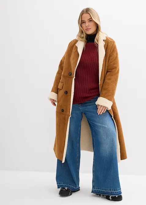 Maglione oversize a coste, bonprix