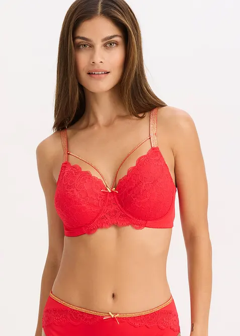 Reggiseno minimizer con fascette glitterate, bonprix