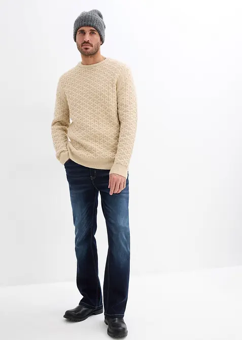 Jeans elasticizzati con cinta comoda classic fit, bootcut, bonprix