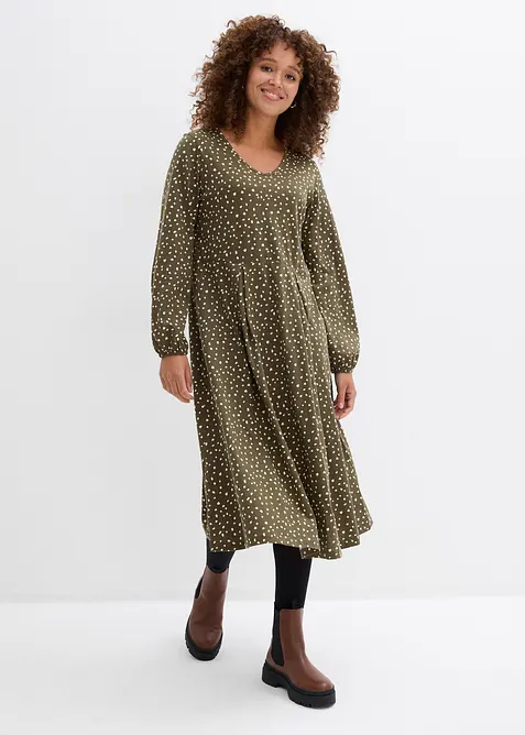 Abito midi in jersey di cotone, bonprix