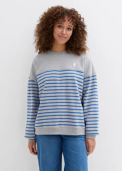 Felpa oversize in misto cotone, bonprix