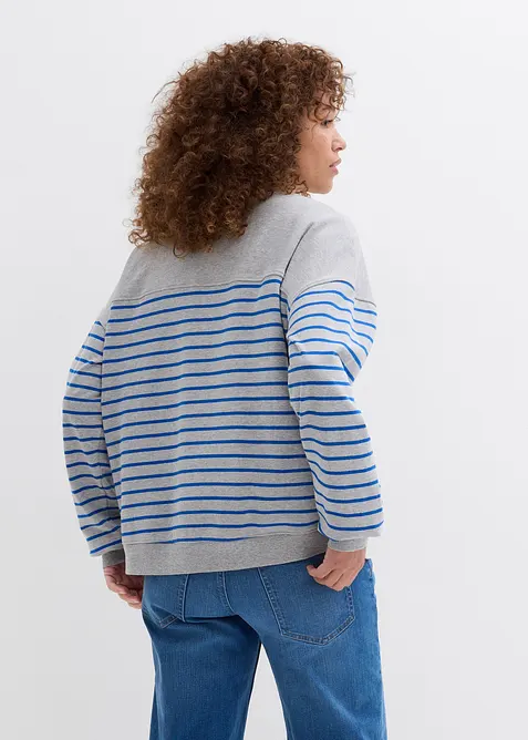 Felpa oversize in misto cotone, bonprix