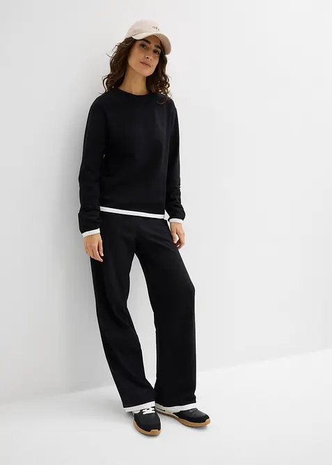 Tuta sportiva di cotone (confezione doppia, set 2 pezzi), bonprix