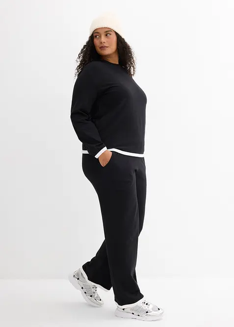 Tuta sportiva in misto cotone (set 2 pezzi), bonprix