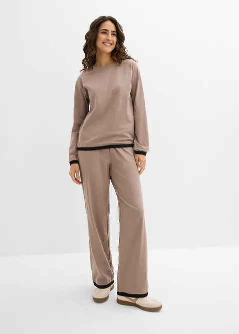 Tuta sportiva di cotone (confezione doppia, set 2 pezzi), bonprix