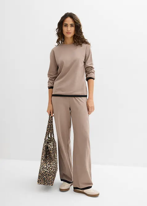 Tuta sportiva di cotone (confezione doppia, set 2 pezzi), bonprix