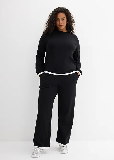 Tuta sportiva in misto cotone (set 2 pezzi), bonprix