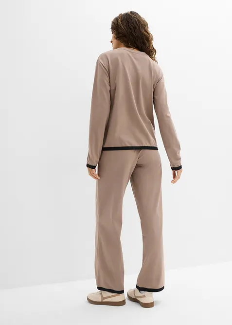 Tuta sportiva di cotone (confezione doppia, set 2 pezzi), bonprix