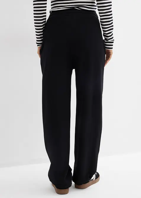 Pantaloni pr&eacute;maman in felpa con fondo regolabile in puro cotone biologico, bonprix