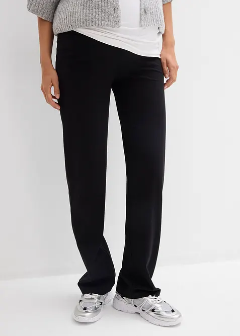 Pantaloni pr&eacute;maman 2 in 1 in jersey con fascia risvoltabile per la gravidanza e oltre, bonprix