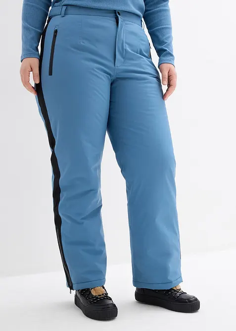 Pantaloni da neve imbottiti con ghetta paraneve, bonprix