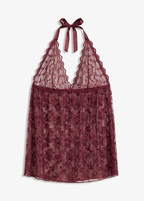 Abito in pizzo con scollo all'americana, bonprix