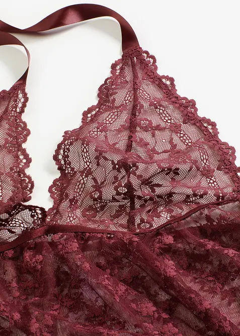 Abito in pizzo con scollo all'americana, bonprix