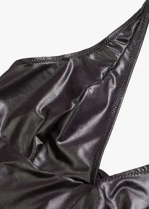 Catsuit ouvert in look bagnato, bonprix