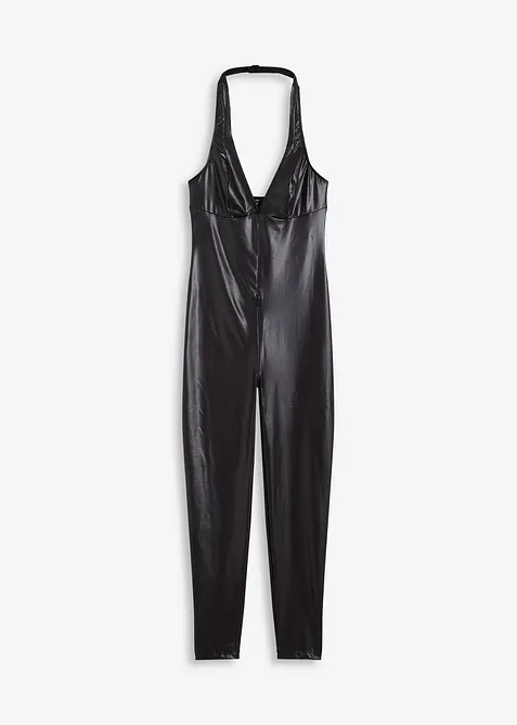 Catsuit ouvert in look bagnato, bonprix