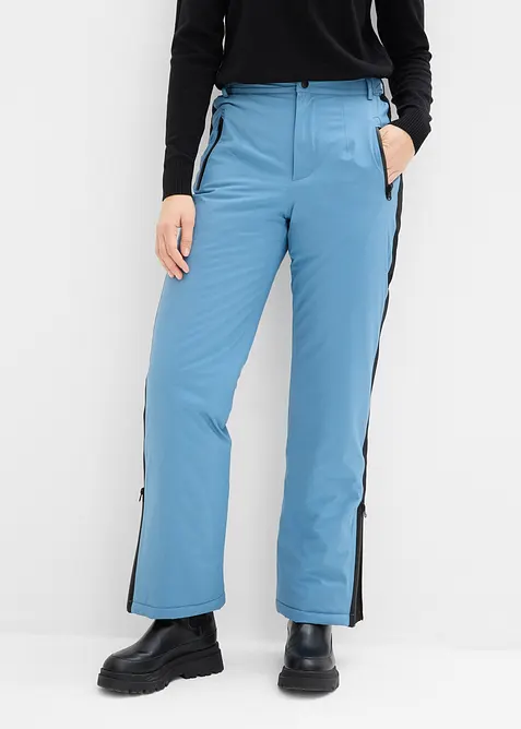 Pantaloni da neve imbottiti con ghetta paraneve, bonprix